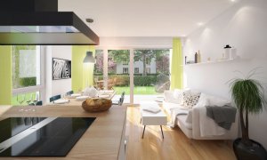 3D Ansicht der 2-Zimmer-Wohnung